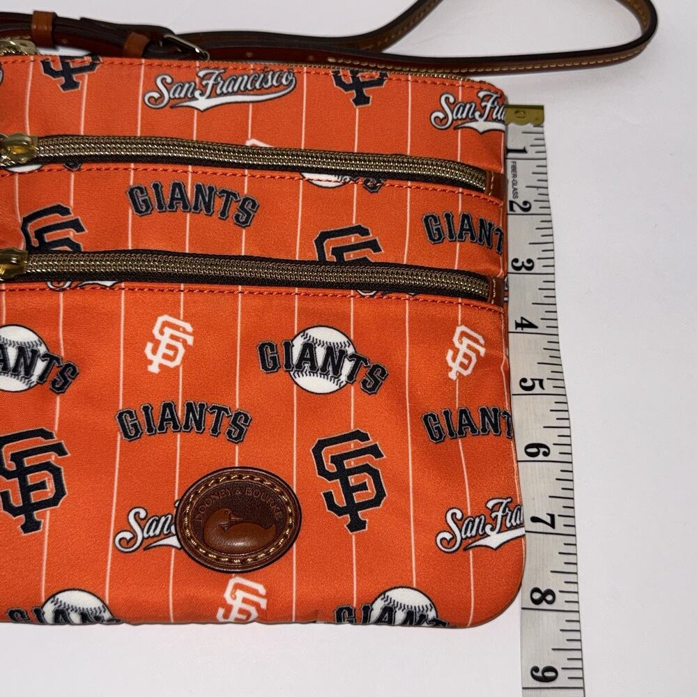 Dooney Bourke San Francisco Giants Crossbody Nylon Leather Strap MLB NWOT Orange - Picture 6 of 7